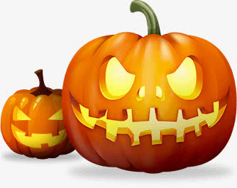 卡通南瓜灯万圣节元素免抠