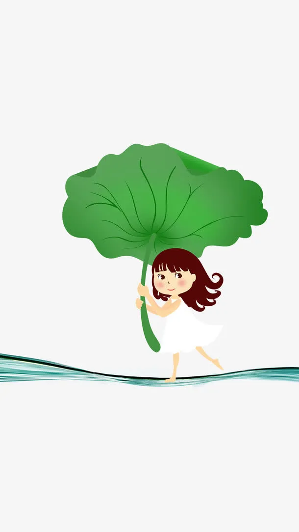 荷塘少女免抠
