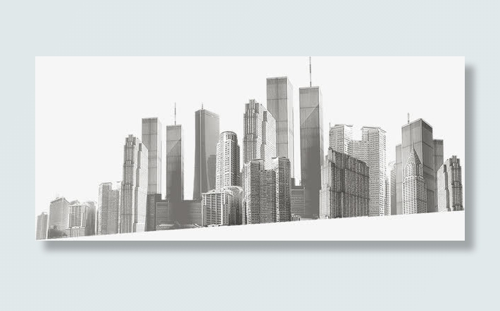 都市素材高楼林立招聘海报免抠