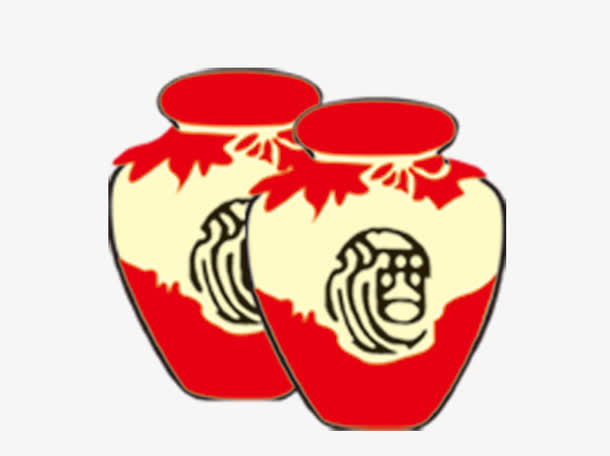 古代酒坛子免抠