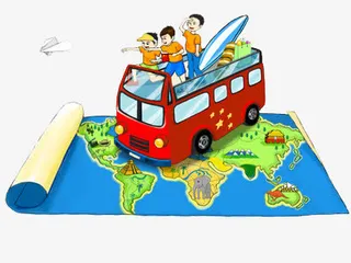 卡通 国庆出游免抠