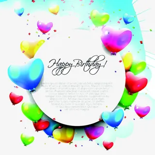 彩色爱心气球背景