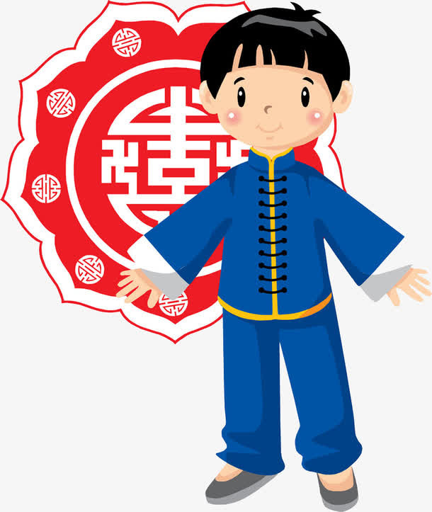 中国风小男孩免抠图免抠