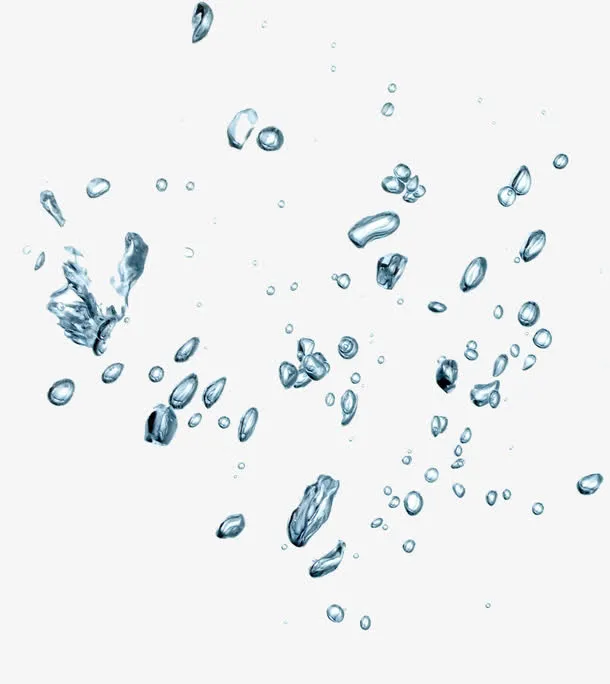 四散分开水花免抠