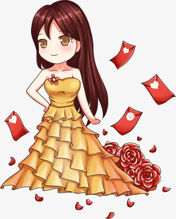 创意手绘人物效果造型女神免抠