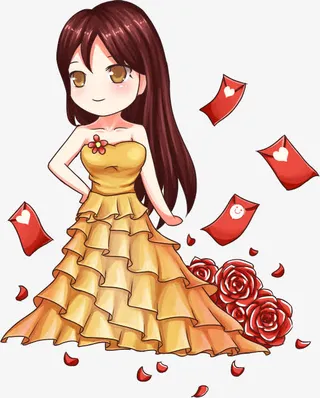 创意手绘人物效果造型女神免抠