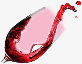 红酒液体飞溅高脚杯免抠