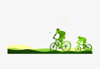 骑行低碳元素免抠
