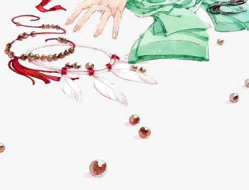 手绘复古服饰珠宝免抠