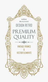 欧式花纹边框免抠