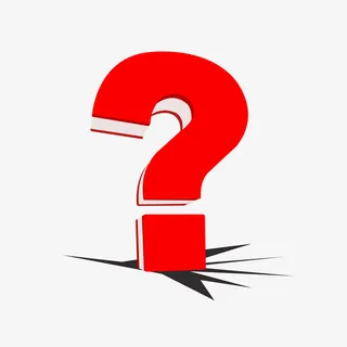 红色问号震惊免抠