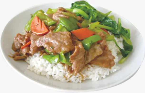 小炒肉盖码饭免抠