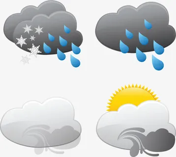 暴雨月亮太阳图标素材免抠免抠