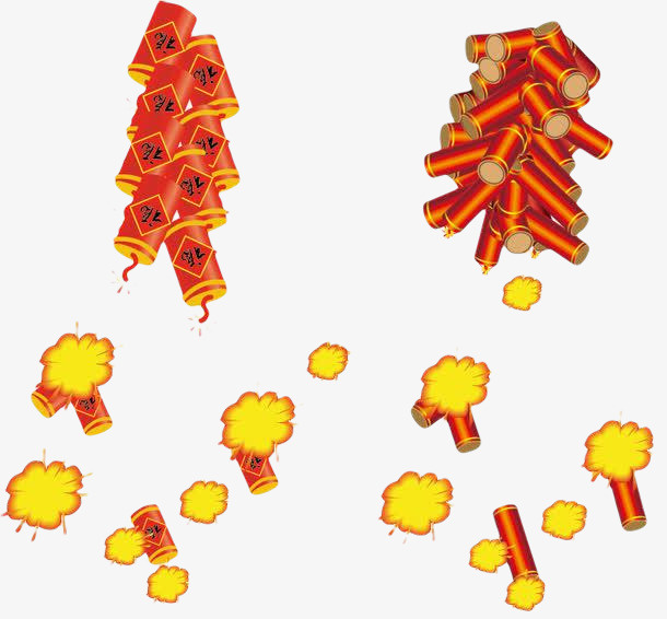 春节鞭炮喜庆免抠