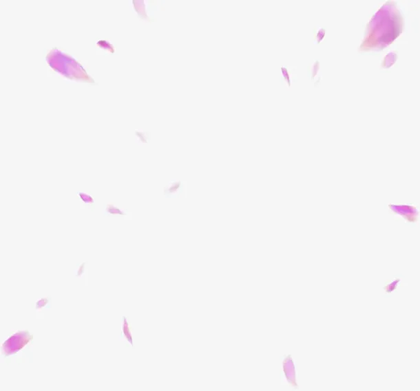 紫色简约花瓣漂浮素材免抠