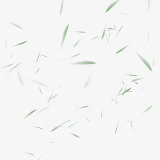 手绘小清新唯美落叶免抠