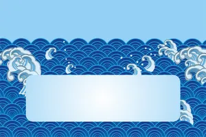 蓝色中国传统二月二龙抬头海报背景素材高清