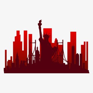 美国纽约建筑剪影矢量素材免抠