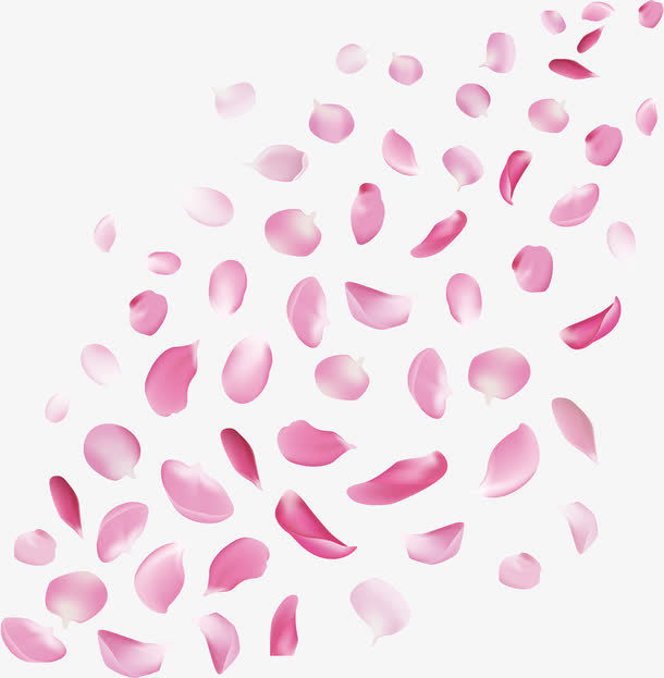 喇叭撒花免抠漂浮花瓣元素
