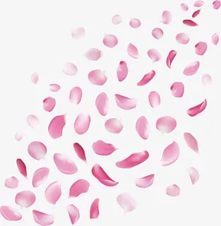 喇叭撒花免抠漂浮花瓣元素 喇叭撒花免抠漂浮花瓣元素