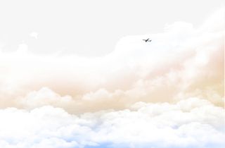 水彩天空风景画插画免抠