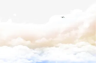 水彩天空风景画插画免抠