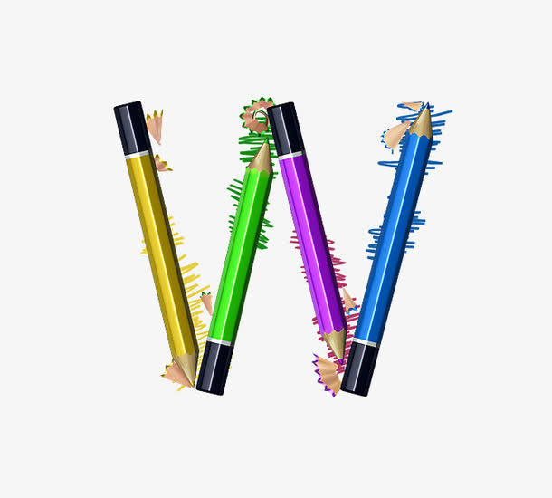 铅笔字母w免抠
