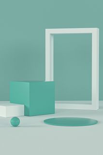 电商清新蓝色c4d立体3D海报家居背景高清