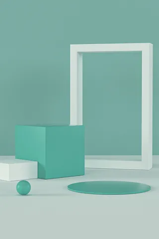 电商清新蓝色c4d立体3D海报家居背景高清