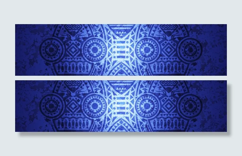 时尚蓝色花纹BANNERS高清