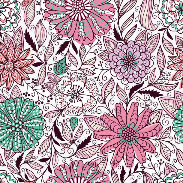 民族风针织花卉花纹免抠