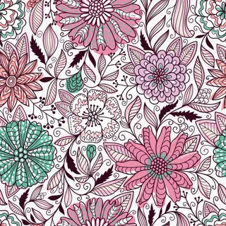 民族风针织花卉花纹免抠