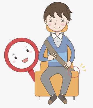 卡通系好安全带提示图免抠