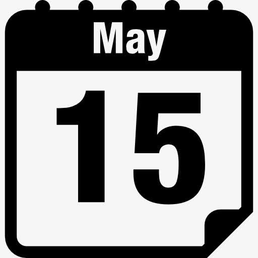 5月15日的日历页界面符号图标免抠