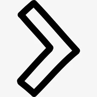 右箭头手绘轮廓图标免抠