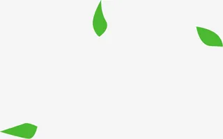 绿色叶片卡通手绘人物免抠