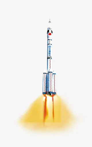 启动的神州飞船免抠