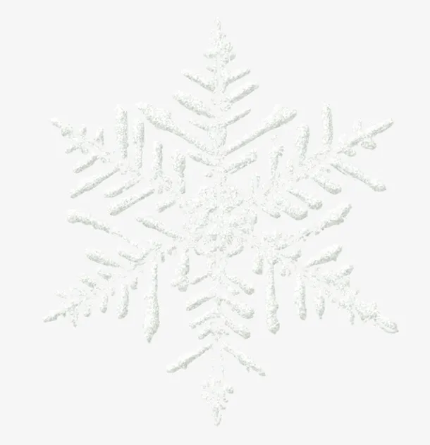 冬天白色雪花卡通免抠