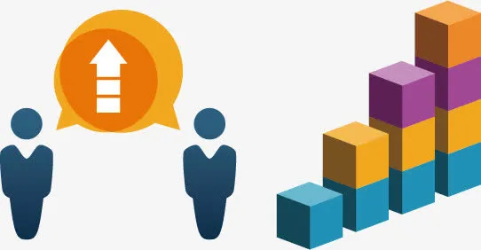 矢量创意设计人口性别数据增长图免抠