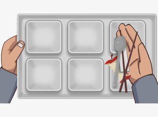 工厂学校食堂光盘行动，不剩菜不剩饭免抠