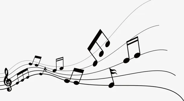 音符，黑色，线条，音乐免抠
