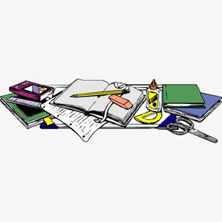 混乱的办公桌免抠