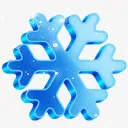 雪花蓝色雪花晶体雪花免抠