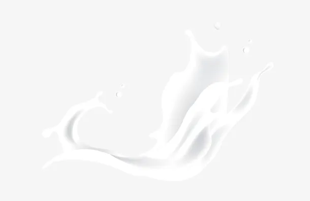 创意飞溅的牛奶插画免抠