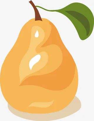 卡通水果梨子免抠