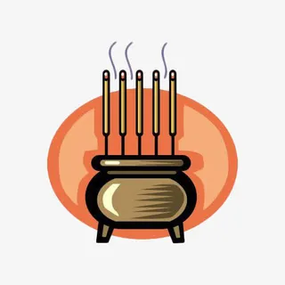 烧香的香炉免抠