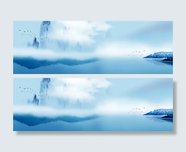 企业文化水墨中国风背景banner