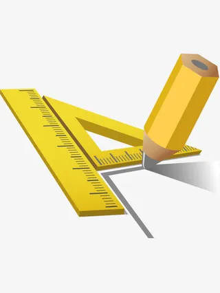 标尺建筑标签免抠