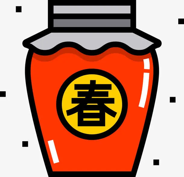 中式酒坛免抠