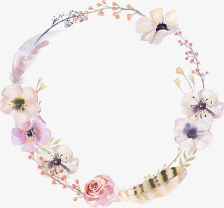 花环手绘边框免抠